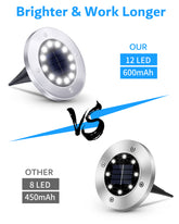 Biling Solar Outdoor Lights 12 Pack White